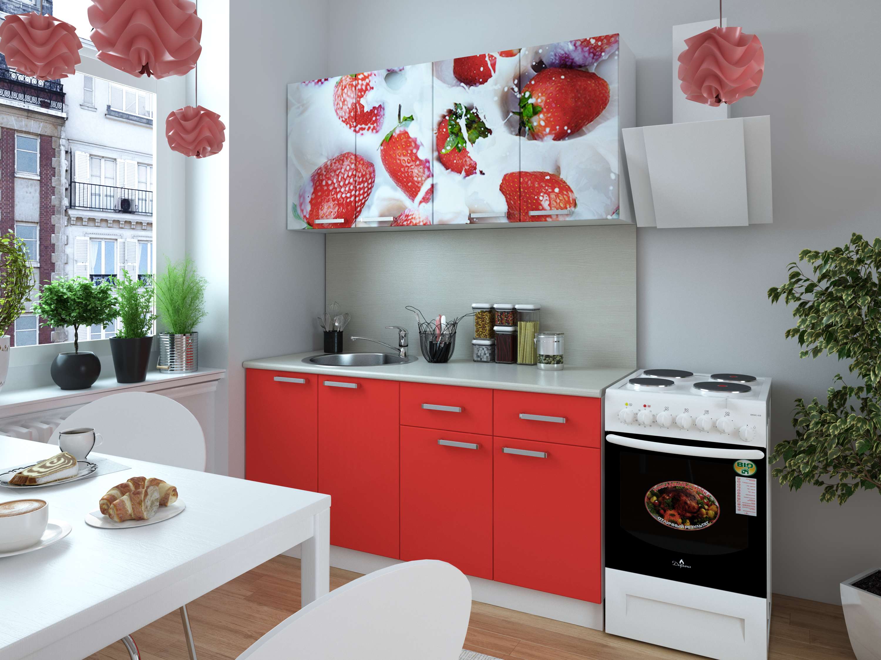 Кухни в александрове. Кухня "красные маки" 1,6м. Гарнитур на маленькую кухню. Красный кухонный гарнитур. Кухни с фотопечатью.