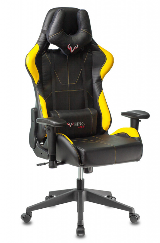 Кресло игровое Zombie VIKING 5 AERO черный/желтый